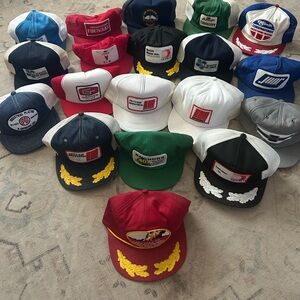 Vintage Trucker Hat Lot - 19 Patch Snapbacks